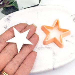 Star Clay Cutter with Five Points for Handmade Earring & Pendant Makers. Polymer Clay Jewellery Cutting Tools. Christmas or Celestial Mold.