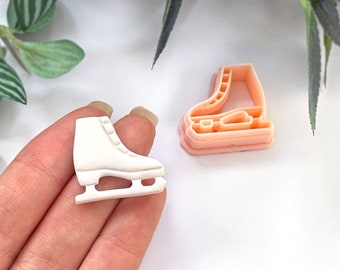 Clay Cutter Ice Skate • Figure Skating Blade Boots Shape • Winter Jewellery Pendant & Earring Makers, Christmas Polymer Clay Tools UK