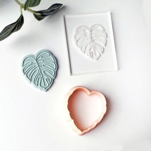 Monstera leaf stamp and cutter set