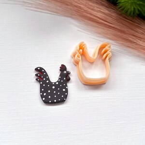 Rooster Clay Cutter. Chicken Cutting Tool for Handmade Polymer Jewellery & Earring Making. Easter Hen, Spring Cockerel Bird, Animal Crafts.