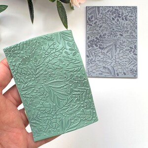 Estera de textura de cosecha de otoño • Sello de goma para repujado: patrón detallado de hojas y bayas • Herramientas de arcilla polimérica para hacer colgantes, joyas y aretes