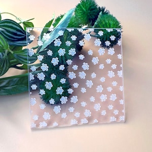 Impressions de pattes Plaque de tampon texturée en acrylique transparent pour gaufrage • Outils en pâte polymère Royaume-Uni pour médaille, pendentif, boucle d'oreille, machine à biscuits et à cupcakes pour chien ou chat