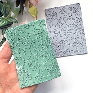 Textuurstempel koraalblad. Rubberen reliëfmat voor handgemaakte makers van polymeerklei hangers, sieraden en oorbellen. Flexibele stempeltegel.
