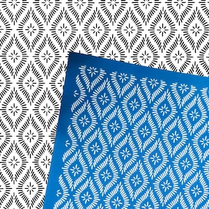 Diamond Silkscreen Stencil: Art Deco Print for Polymer Clay Jewellery Earring & Pendant Makers.