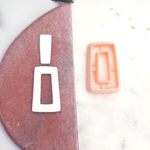 A slight tapered rectangle clay cutter donut