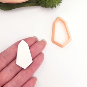 Jewel Shape Clay Cutter Long Trapezium • Earring, Pendant & Jewellery Makers Polymer Clay Cutting Tools UK • Diamond Gem Shaping Mold