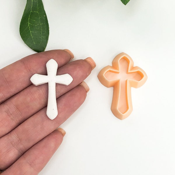 Clay Cutter Cross Shape • Easter Inspired Jewellery Earring Makers Tools • Strong Sharp Polymer Clay Cutters UK