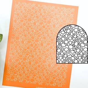 Bubbles Silkscreen Stencil: Surface Paint Design for Polymer Clay Earring & Pendant Makers