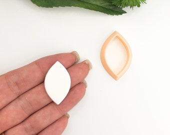 Emporte-pièce ovale en forme de marquise • Oeil pointu • Bord effilé tranchant • Outils pour boucles d'oreilles et pendentifs en pâte polymère • Coupe-biscuits DIY