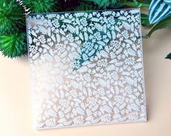Floral Leaf Texture Stamp: Acrylic Polymer Clay Stamping Tool for Jewellery Makers