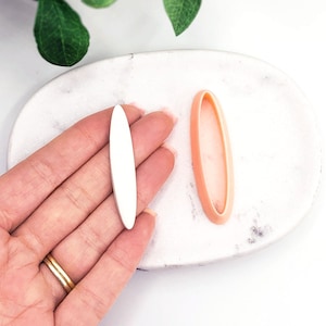 länglicher ovaler Tonschneider: Schlankes Form-Schneidewerkzeug für Schmuck-, Ohrring- und Anhängerhersteller aus Polymer Clay