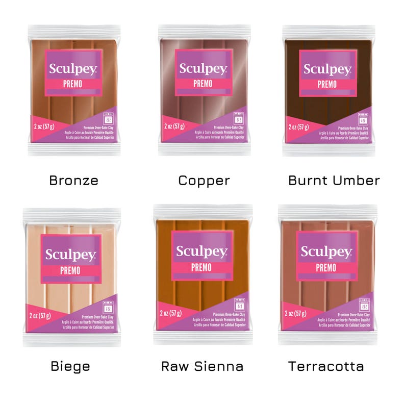 Sculpey Premo Polymer Clay 57g Bar - 2oz. Choose Your Colour. Modelling Clay for Handmade Jewellery Makers and Crafts. Fresh, New & Sealed image 8