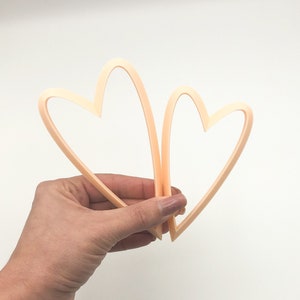Große Tonform Langes dünnes Herz • Wandkunst, Plaques, Haushaltsware & Wohndekor Projekte • DIY Geschenkideen • Valentinstag Hohe Herz-Ausstecher •