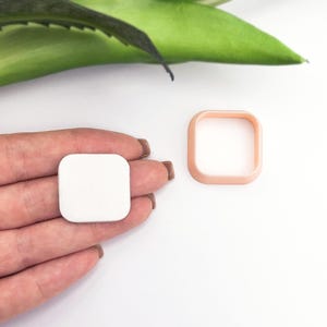 Square Rounded Clay Cutter: Polymer Clay Shape cutting Tool for Earring, Pendant & Jewellery Makers
