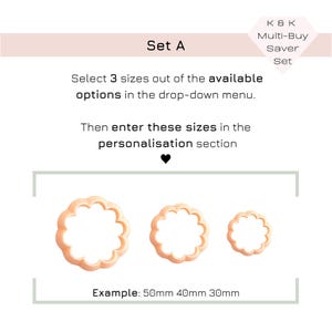 Cortador de arcilla con forma de flor: herramienta de corte con forma de flor festoneada para hacer colgantes y aretes de joyería de arcilla polimérica. Set A