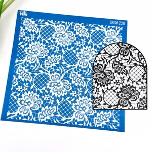 Lace Silkscreen Stencil: Polymer Clay Silk Screen Printing for Jewellery Makers of Earrings