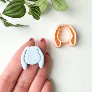 Bunny Clay Cutter. Rabbit Face with Lop Ears. Animal Head Easter Polymer Clay Cutting Tools for Handmade Jewellery Pendant & Earring Makers.