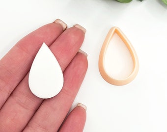 Classic Teardrop Clay Cutter • Raindrop Shape Cutting Tool for Earring & Jewellery Makers UK • Petal Drop Pendant Craft