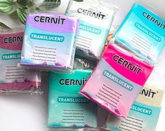 Cernit Polymer Clay Translucent 56g Bar. Choose Your Colour. Modelling Clay for Handmade Jewellery Makers and Crafts. Fresh, New & Sealed