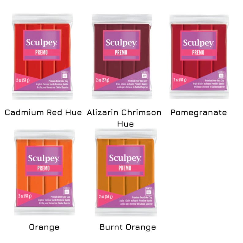 Sculpey Premo Polymer Clay 57g Bar - 2oz. Choose Your Colour. Modelling Clay for Handmade Jewellery Makers and Crafts. Fresh, New & Sealed image 6