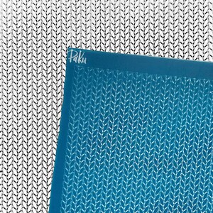 Delicate Knit Silkscreen: Stencil for Polymer Clay Jewellery Makers of Christmas Earrings.