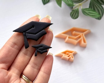 Graduation Hat Clay Cutter: Graduate Cap Cutting Shape Tool for Polymer Clay Jewellery Making.