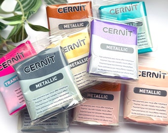 Cernit Polymer Clay Metallic 56g Bar. Choose Your Colour. Modelling Clay for Handmade Jewellery Makers and Crafts. Fresh, New & Sealed