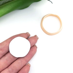 Organic Circle Clay Cutter. Pebble, Deformed, Misshaped Round Polymer Clay Shape Tools for Handmade Earring and Pendant Makers. Cutting Mold