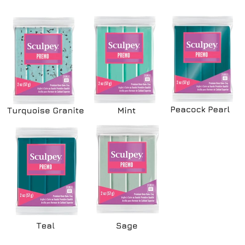 Sculpey Premo Polymer Clay 57g Bar - 2oz. Choose Your Colour. Modelling Clay for Handmade Jewellery Makers and Crafts. Fresh, New & Sealed image 11