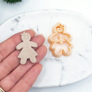 Gingerbread Girl Clay Cutter: Shape Cutting Tools for Polymer Clay Christmas Jewellery Makers