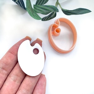 Palette Clay Cutter: Paint Tray Polymer Clay Cutting Shape Tools for Jewellery Pendant & Earring Makers. Art School Teacher.