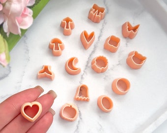 Small Stud 12.5mm Clay Cutters Choose Your Set - Mix & Match Bundle Polymer Clay Tools UK • Add Mini Flowers, Hearts, Leafs, Petals or Drops