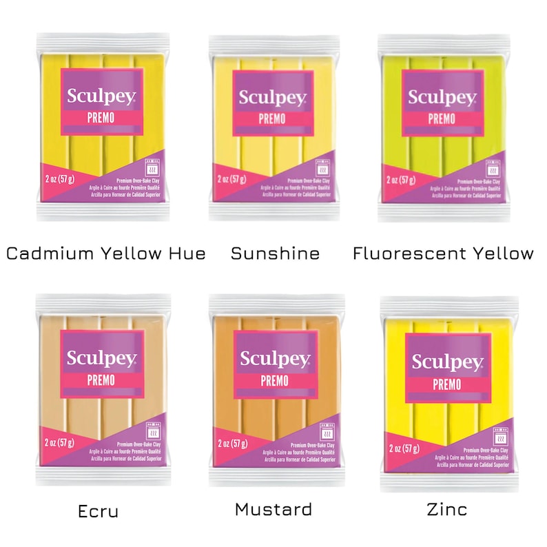 Sculpey Premo Polymer Clay 57g Bar - 2oz. Choose Your Colour. Modelling Clay for Handmade Jewellery Makers and Crafts. Fresh, New & Sealed image 7