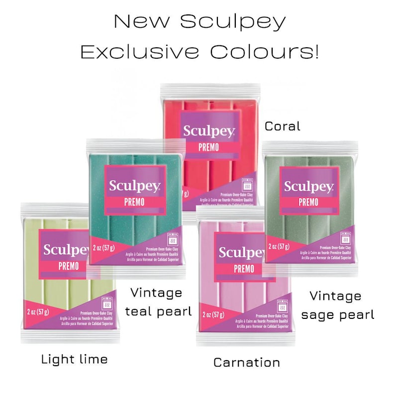 Sculpey Premo Polymer Clay 57g Bar - 2oz. Choose Your Colour. Modelling Clay for Handmade Jewellery Makers and Crafts. Fresh, New & Sealed image 3