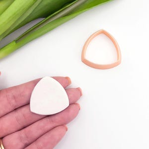 Rounded Triangle Clay Cutter: Cutting Shape Tool for Polymer Clay Earring & Jewellery Makers.