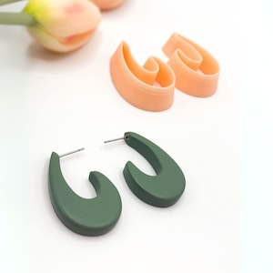 Clay Cutter Droop Hoops • Mirror Set Hoop Cutters • Jewellery Earring Makers • Polymer Clay Tools UK • Mirrored