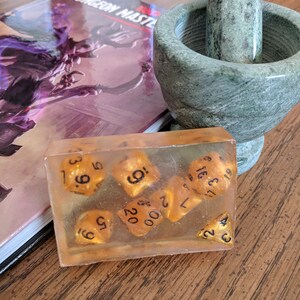 Adventure Awaits! Aromatherapy DND Novelty Soap Bar, Dungeons and Dragons Inspired 7 Piece Dice Bath Soap || Ready to Ship ||