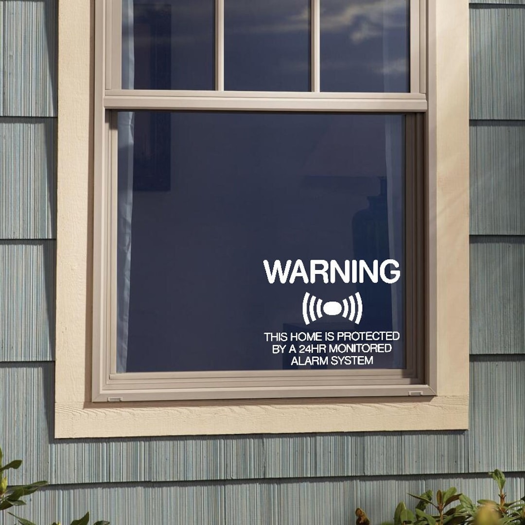Warning Sign Decor WARNING Home Alarm System | Business Vinyl Decal | Home Vinyl Decal - Etsy
