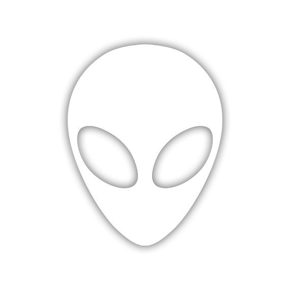 Alien Head Decal - Etsy