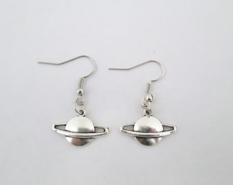 Planet Saturn earrings, saturn jewelry