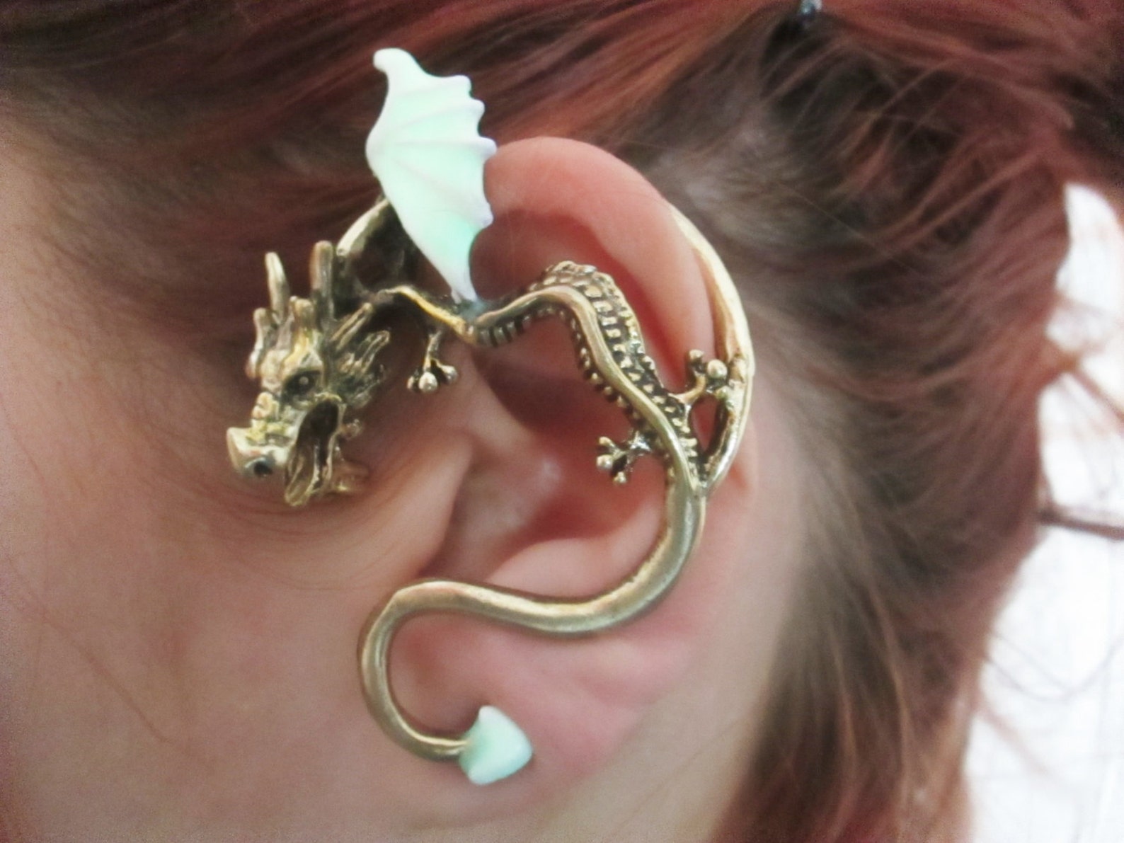 Dragon Ear Cuff With Glow in the Dark Wings Etsy