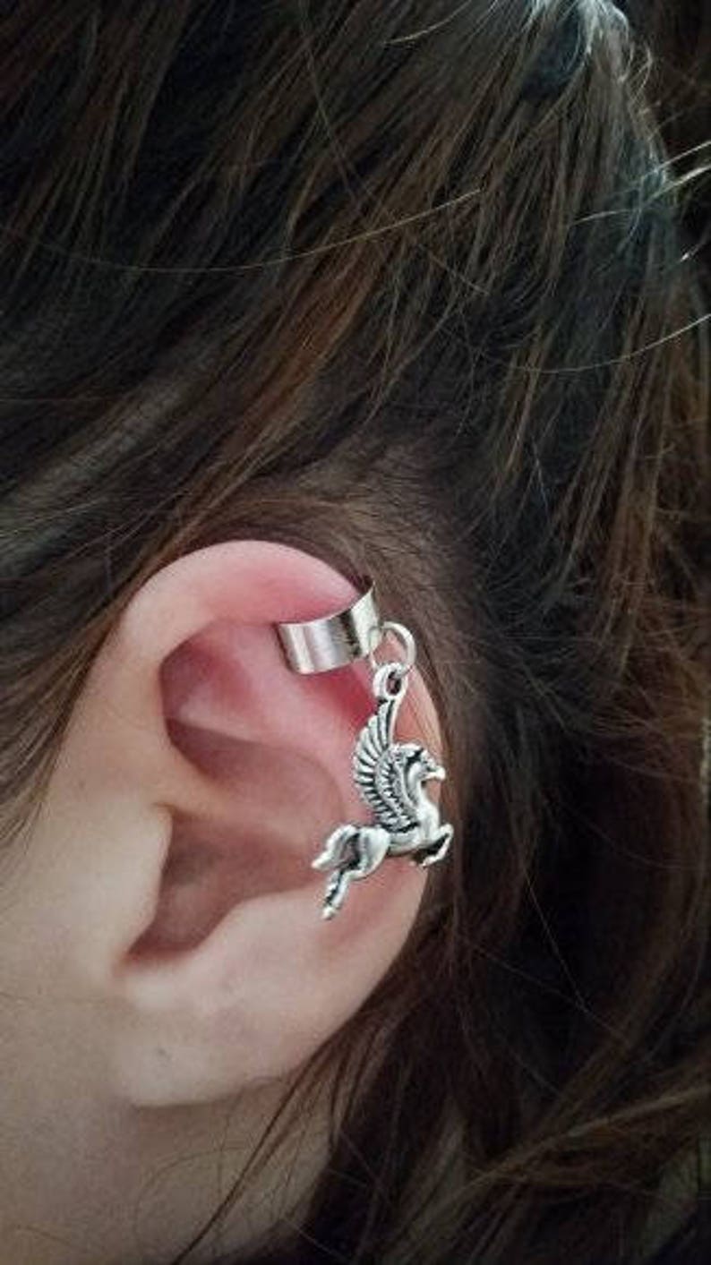 Enchanted Pegasus horse ear cuff