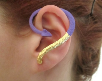 SALE!!! Half purple snake earring ear cuff