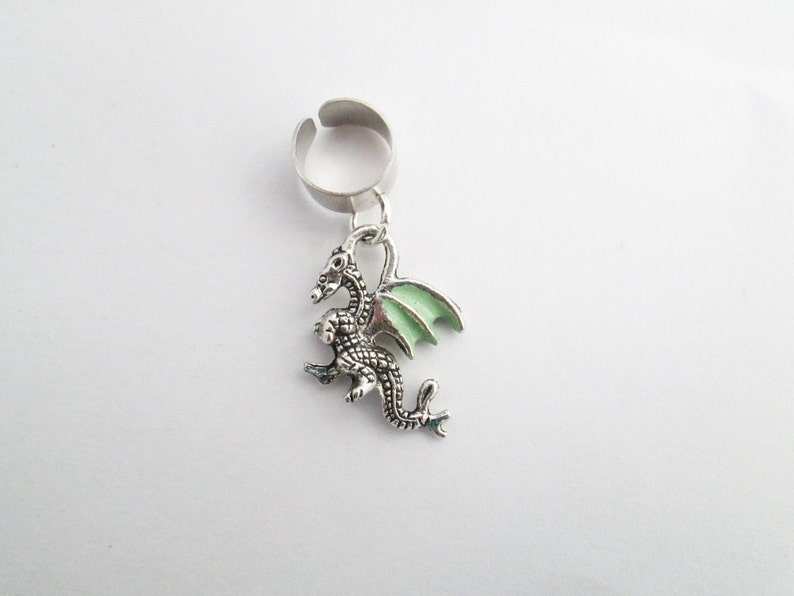 Tiny dragon mint ear cuff