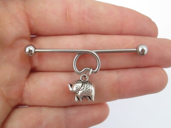 Elephant industriel barbell corps bijoux Bijoux oreille Double Piercing le nombril de lelephant anneaux elephant boucle doreille cartilage barbell Etsy France