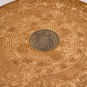 Aztec Calendar Art - Wooden Aztec Calendar Wall Art
