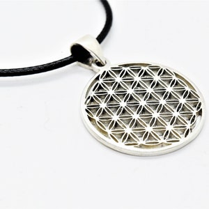 Sterling Silver Flower of Life Necklace - Sacred Geometry Jewelry
