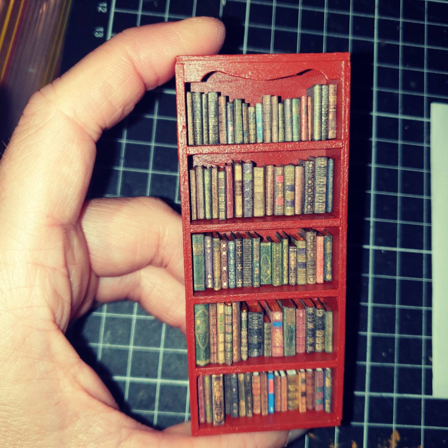 Set of Vintage Miniature Book Covers, Different Sizes, for