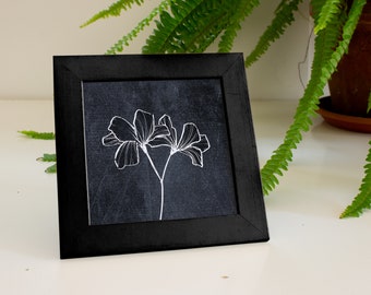 6x6 Fine art print – Minimalistic botanical on lovely, eco-friendly bamboo paper