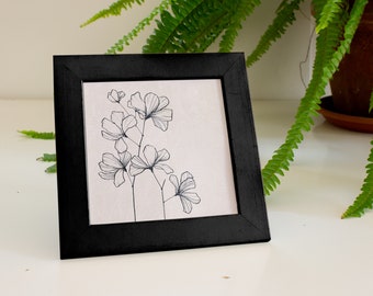 6x6 Fine art print – Minimalistic botanical on lovely, eco-friendly bamboo paper